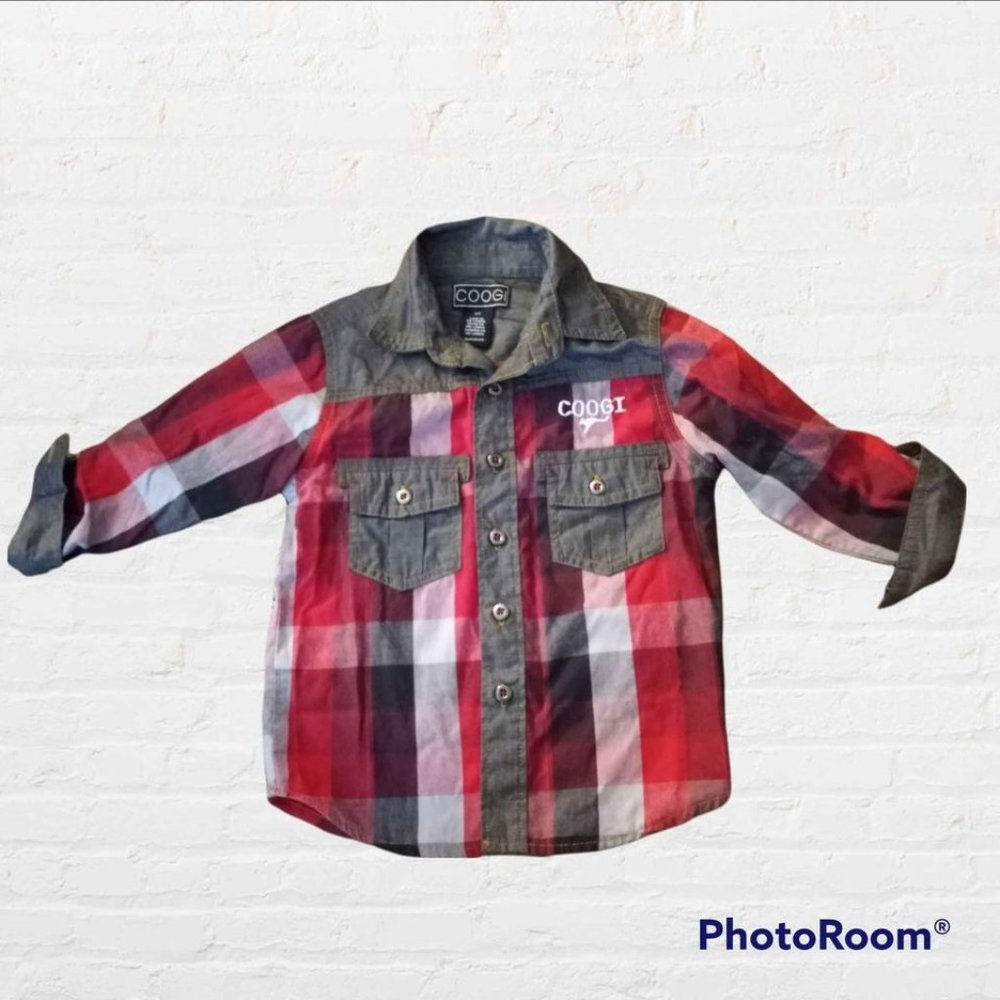 Boys Coogi Collar Dress Shirt Button Down size 3T